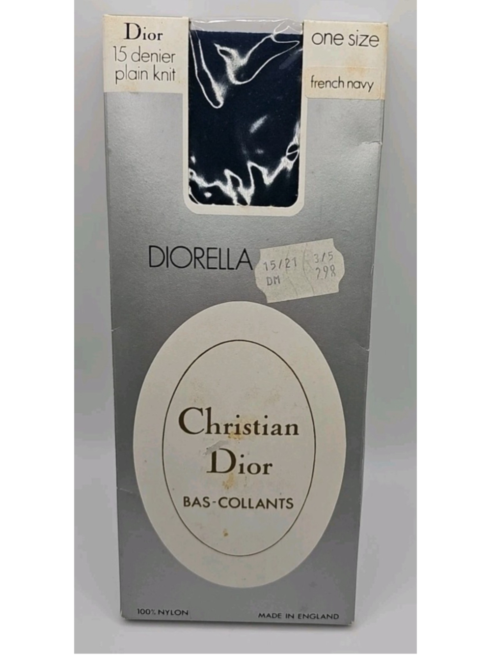 VTG Christian Dior Diorella Ultra Stockings French Navy One size 8 1/2 -11 New